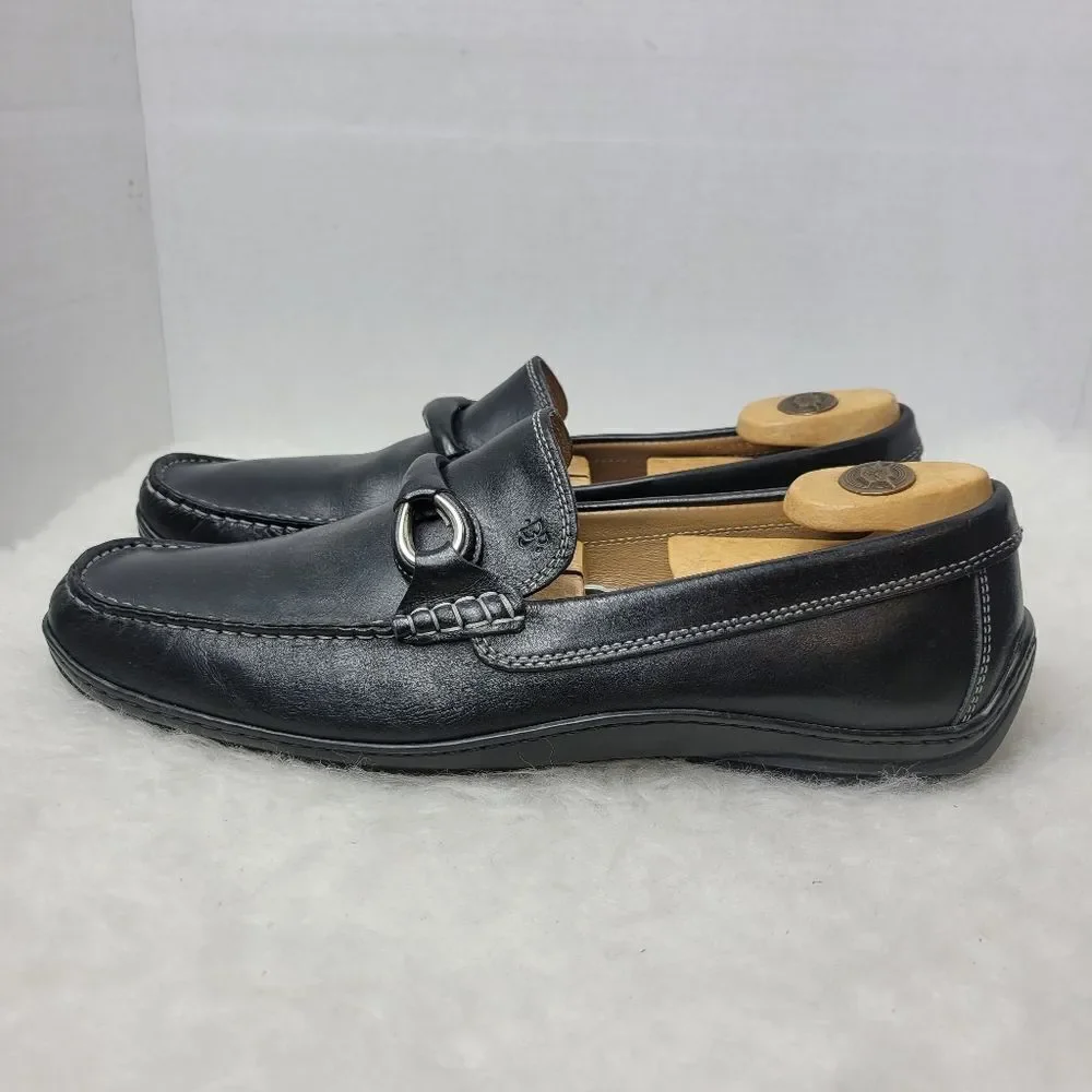 Donald J Pliner Eleo Horsebit Moc Toe Black Driving Loafers Shoes Size 11.5